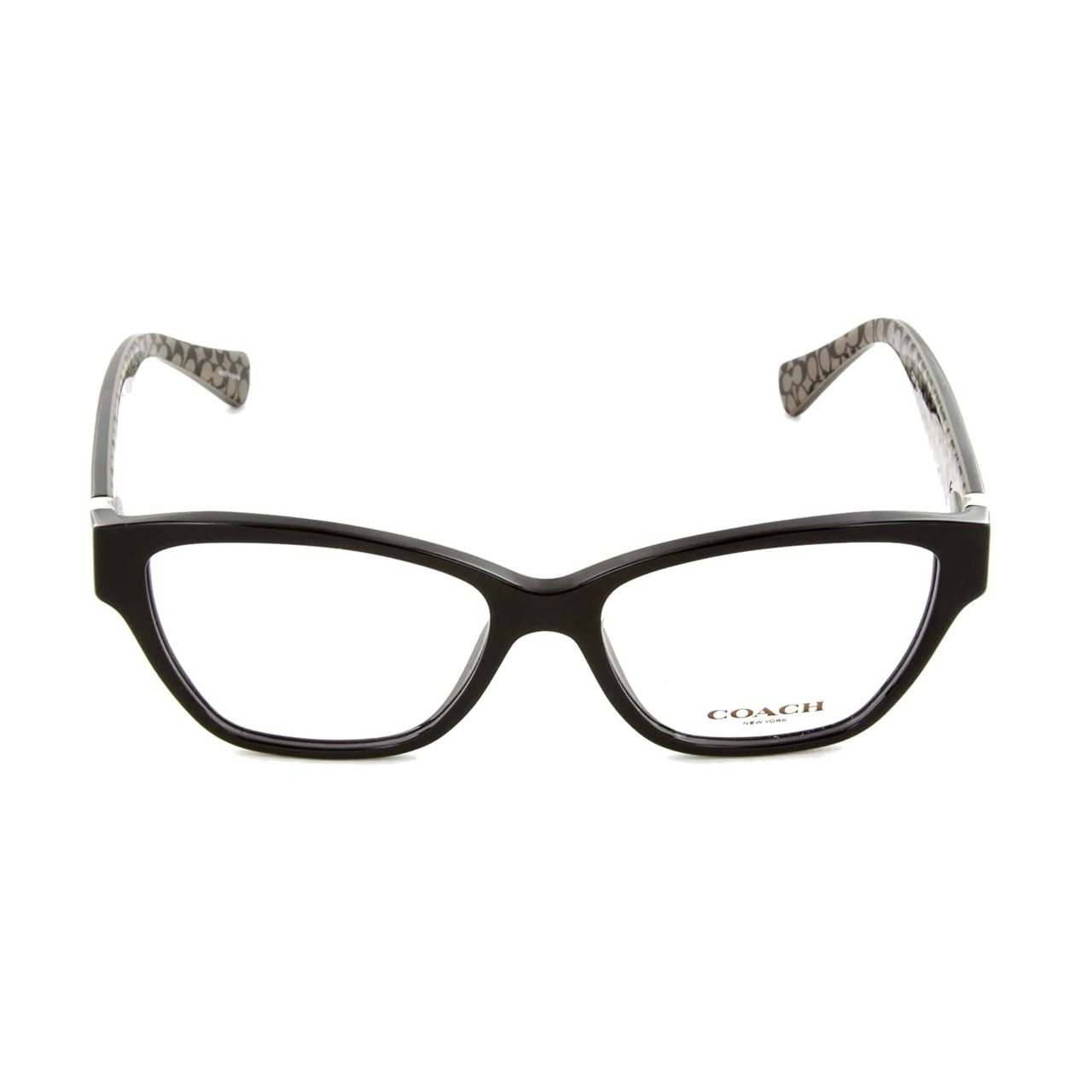 Coach HC6088-5261 Black Military Sig C Cat-Eye Women's Plastic Eyeglasses with a stylish design and durable frame.